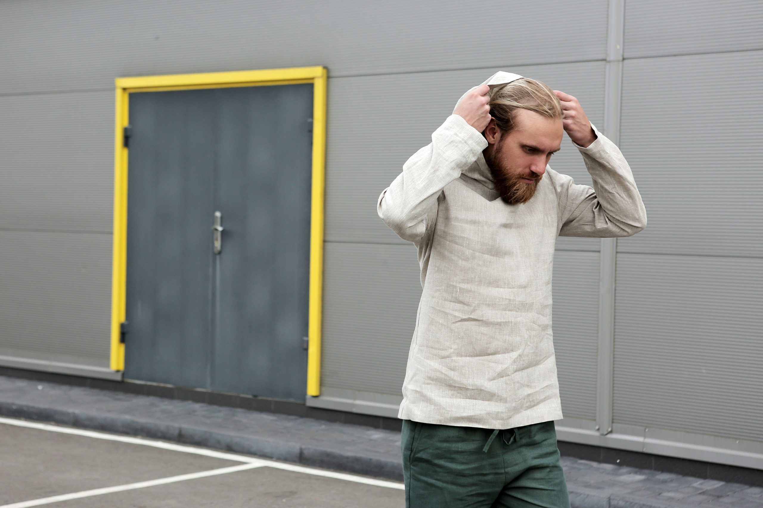 Mens Linen Hoodie Summer T Shirt For Men