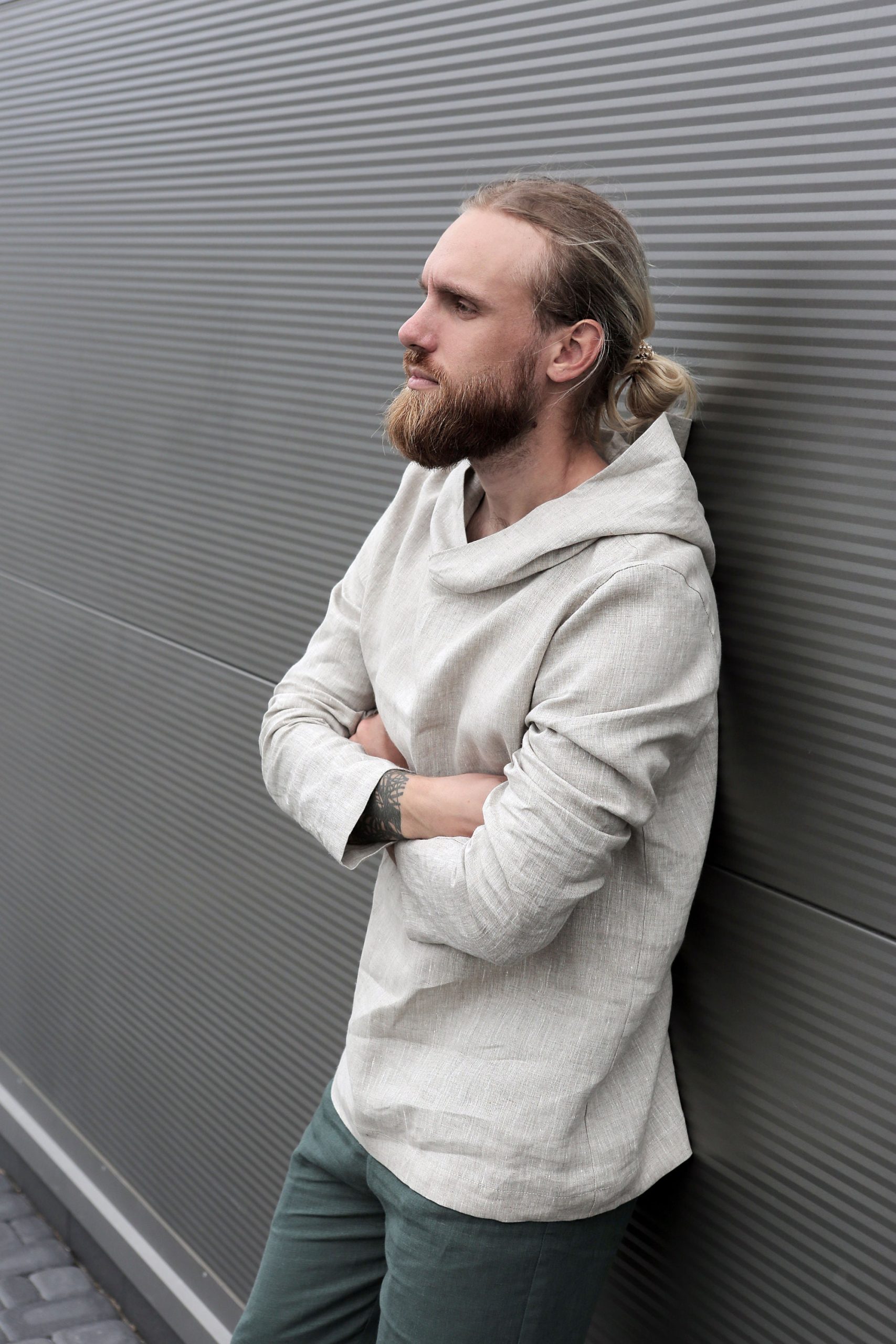 Mens Linen Hoodie Summer T Shirt For Men