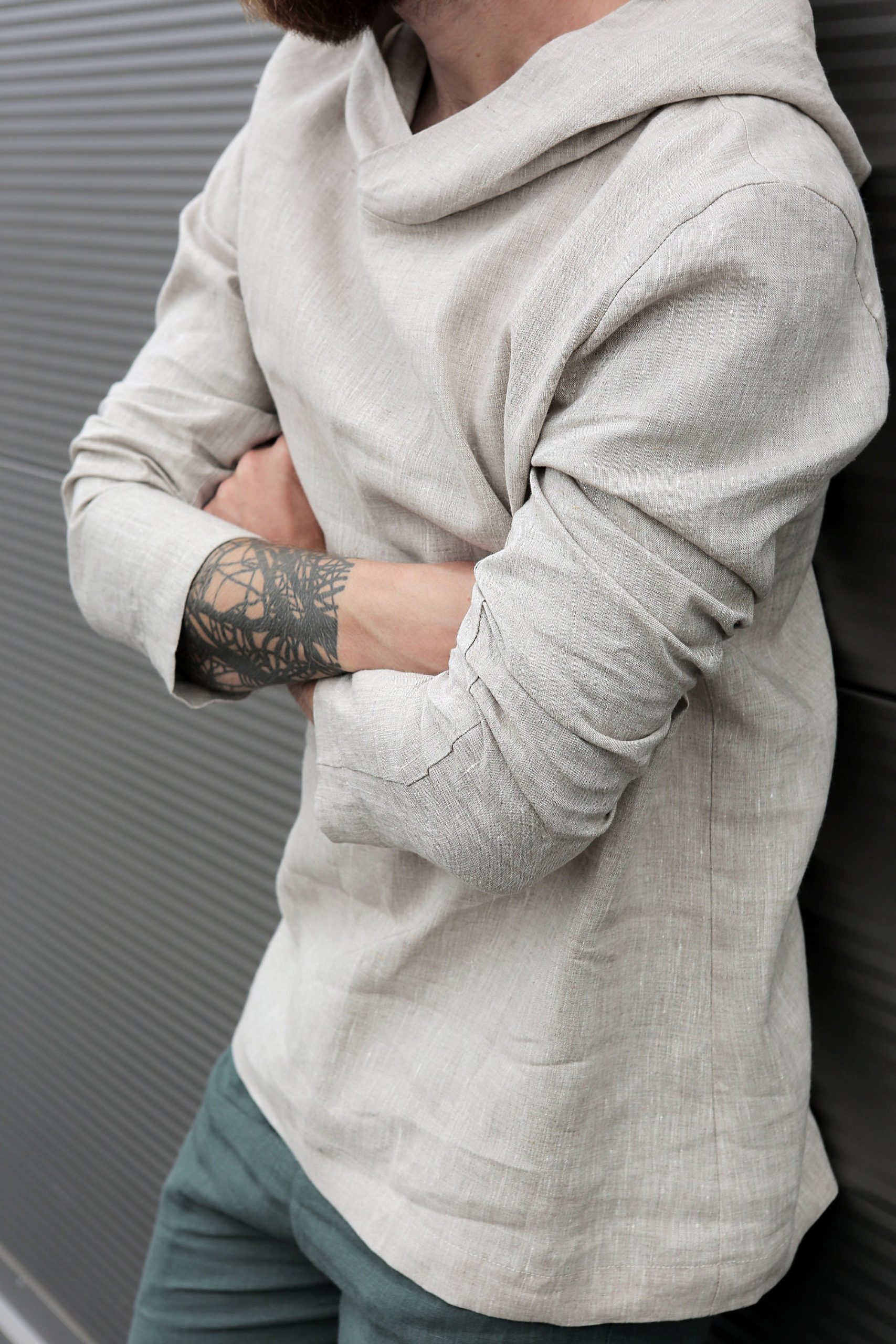 Mens Linen Hoodie Summer T Shirt For Men