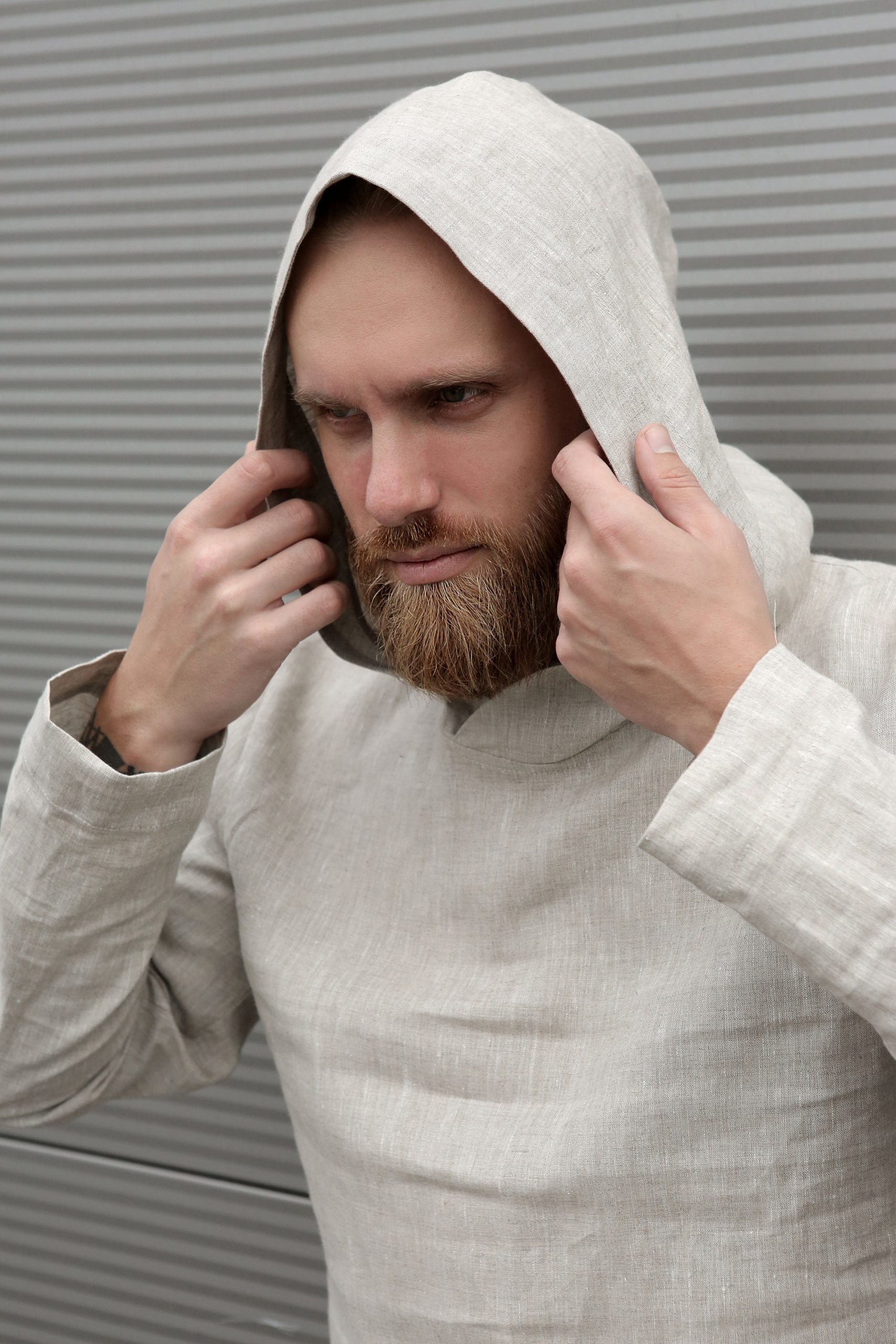 Mens Linen Hoodie Summer T Shirt For Men
