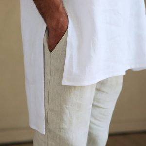 Maxi Mens Linen T Shirt Basic For Men