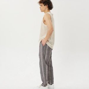Handmade Boho Striped Knit Cotton Tank Top Lightweight