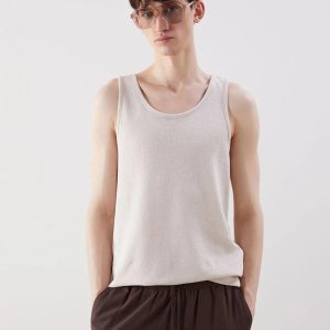 Men's Ribbed Cotton Tank Top: Soft Stretch Undershirt