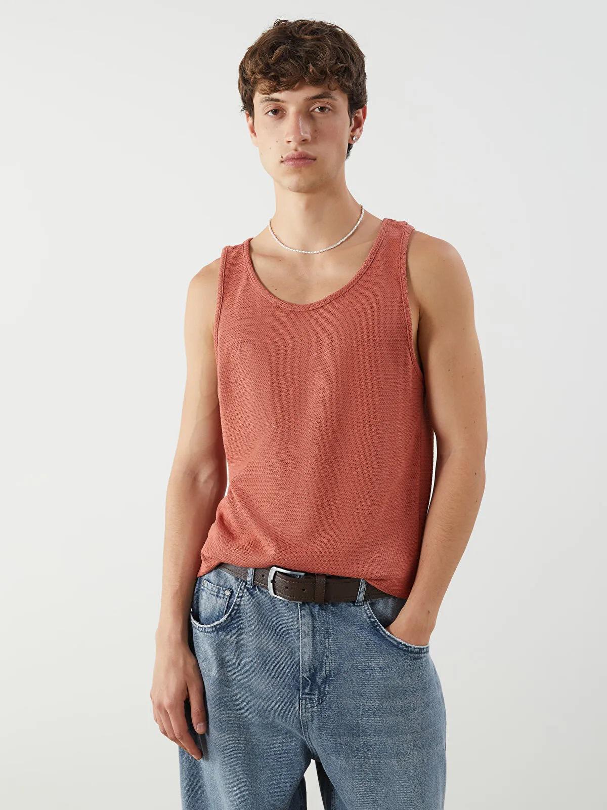 Men's Ribbed Cotton Tank Top: Soft Stretch Undershirt