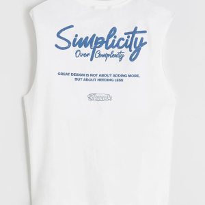 Men's Ribbed Cotton Tank Top: California Graphic Print