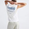 Men's Ribbed Cotton Tank Top: California Graphic Print
