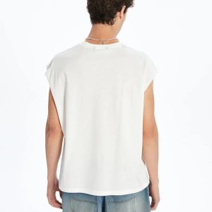 Men's Sleeveless Graphic Tee: Stay Bold Oversized Cotton